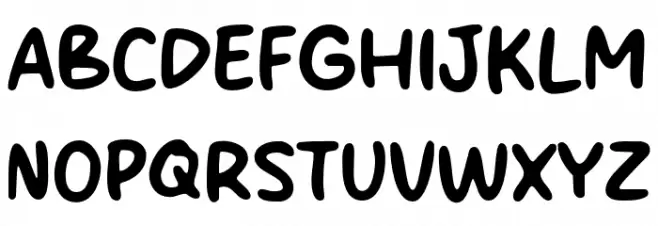 Fruity Sugar Caratteri MAIUSCOLE