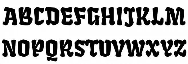 Fruktur Regular Schriftart Groß