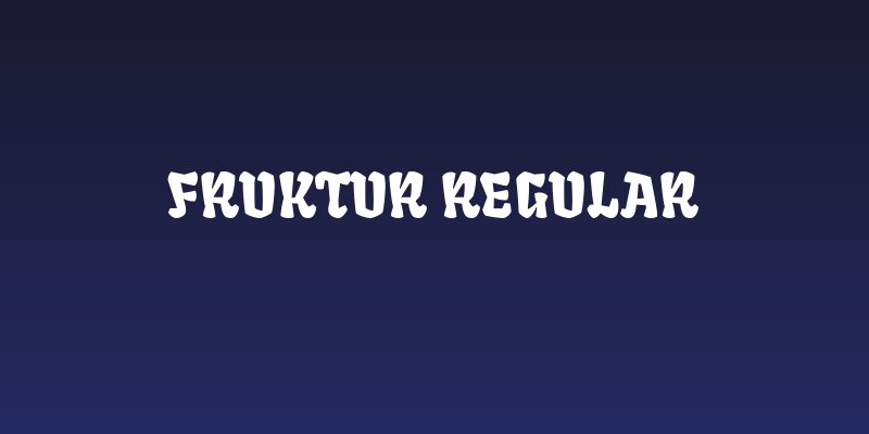 Fruktur Regular Social Header