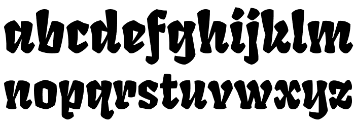 Fruktur Font LOWERCASE