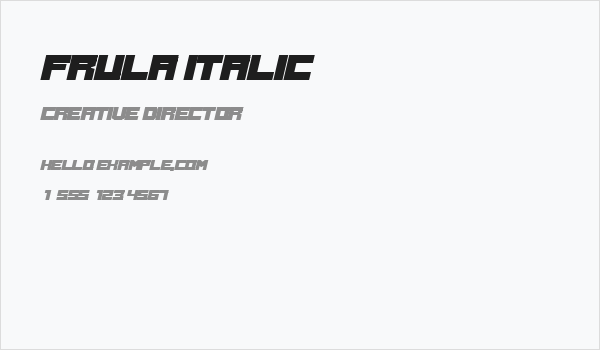 Frula Italic Business Card