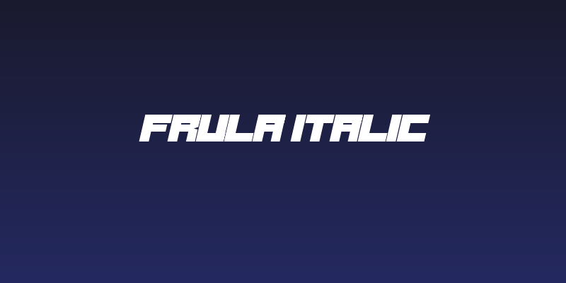 Frula Italic Social Header