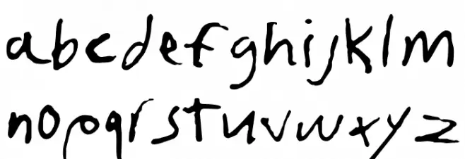 FruscianteHand Caratteri MINUSCOLO