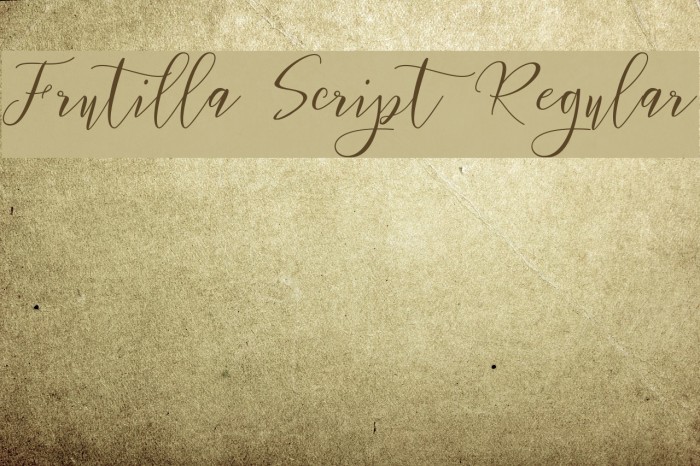 Frutilla Script Regular Font examples