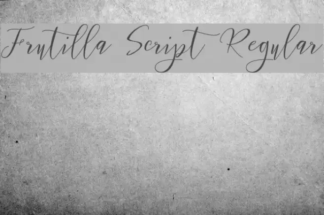 Frutilla Script Regular Font examples