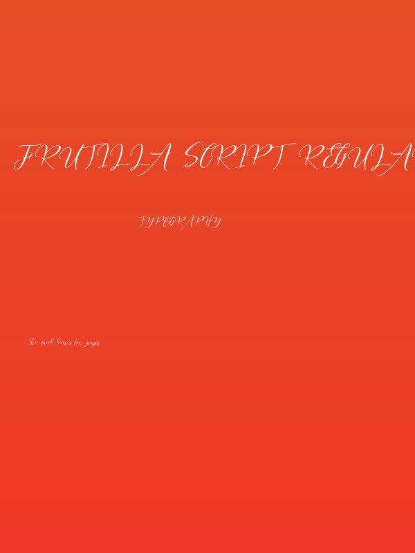 Frutilla Script Regular Poster