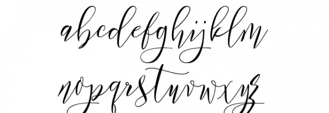 Frutilla Script Regular 字体 小写