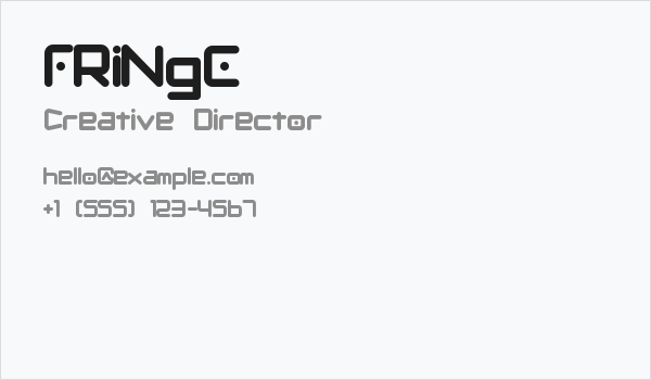 fRiNgE Business Card