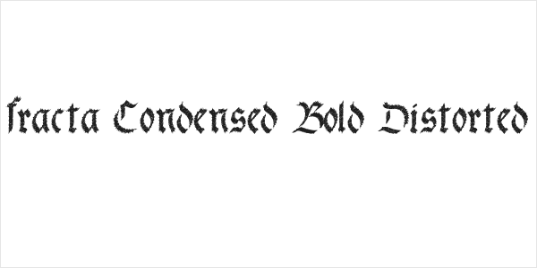 fracta Condensed Bold Distorted Logo