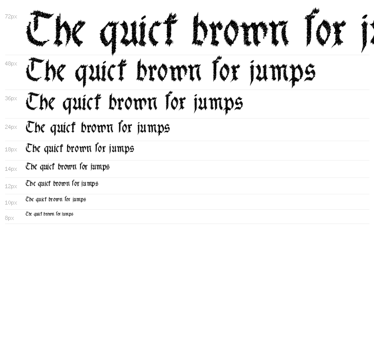 fracta Condensed Bold Distorted Waterfall