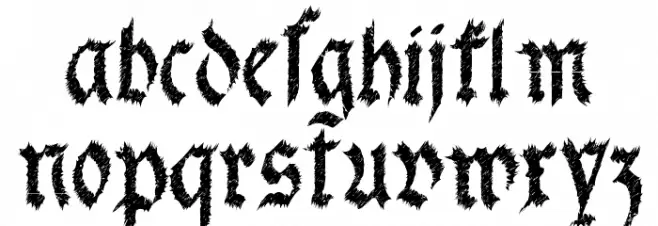 fracta Condensed Bold Distorted फ़ॉन्ट लोअरकेस