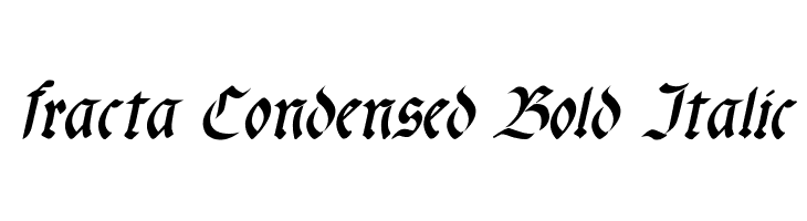 fracta Condensed Bold Italic  font caratteri gratis