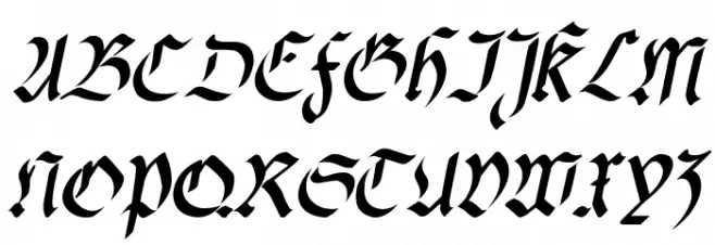 fracta Condensed Bold Italic フォント 大文字