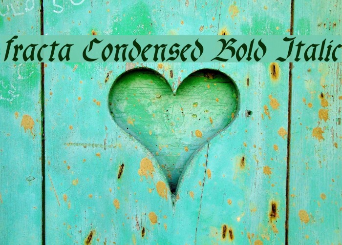 fracta Condensed Bold Italic Font examples
