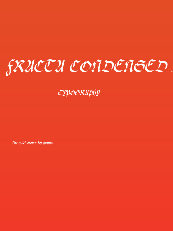 fracta Condensed Bold Italic Poster