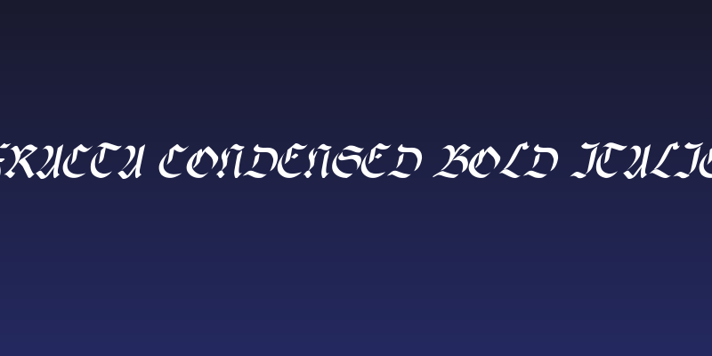 fracta Condensed Bold Italic Social Header