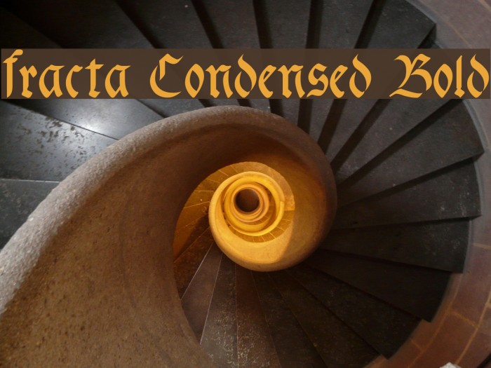 fracta Condensed Bold Font examples