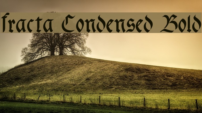 fracta Condensed Bold Font examples