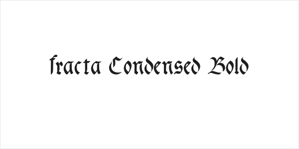 fracta Condensed Bold Logo