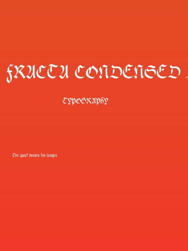 fracta Condensed Bold Poster