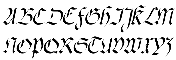 fracta Italic Font OTHER CHARS