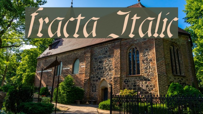 fracta Italic Font examples