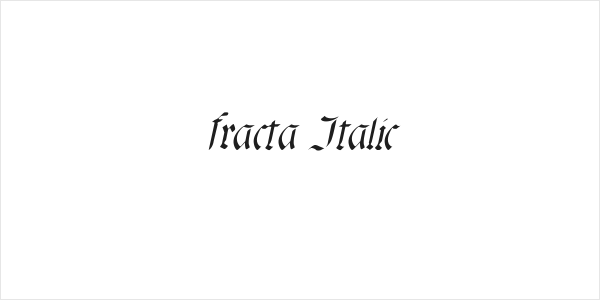 fracta Italic Logo