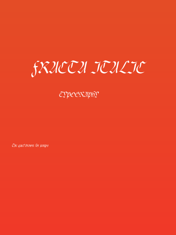 fracta Italic Poster