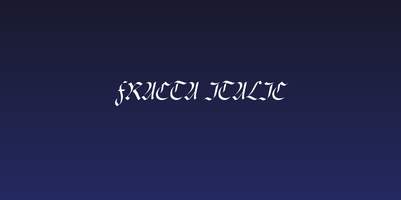 fracta Italic Social Header