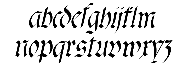 fracta Italic Font LOWERCASE