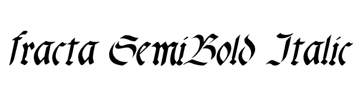 fracta SemiBold Italic  フリーフォントのダウンロード