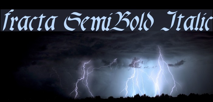 fracta SemiBold Italic Font examples
