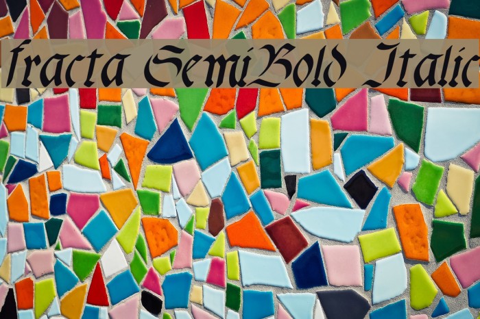 fracta SemiBold Italic Font examples
