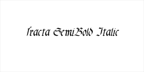 fracta SemiBold Italic Logo