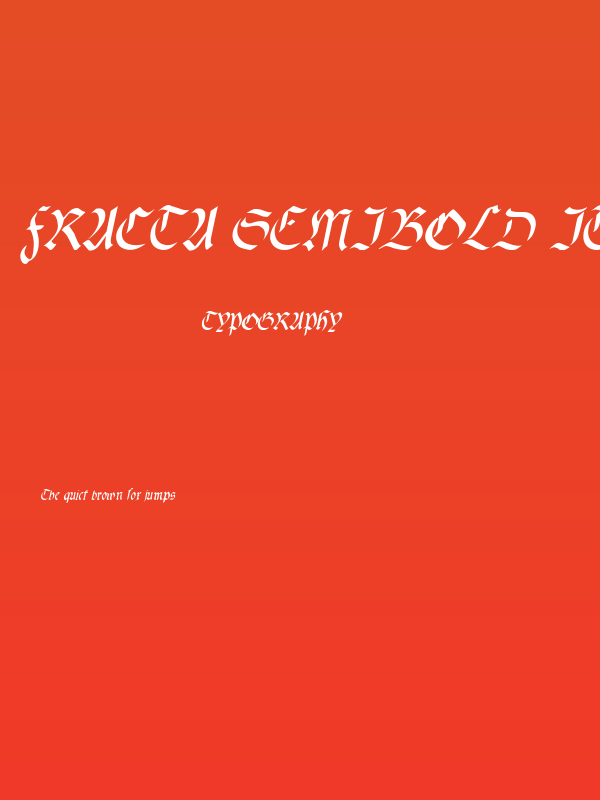 fracta SemiBold Italic Poster
