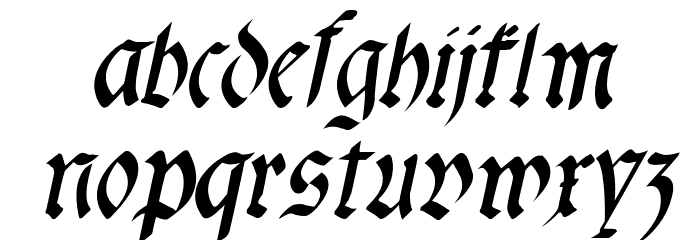 fracta SemiBold Italic Font LOWERCASE