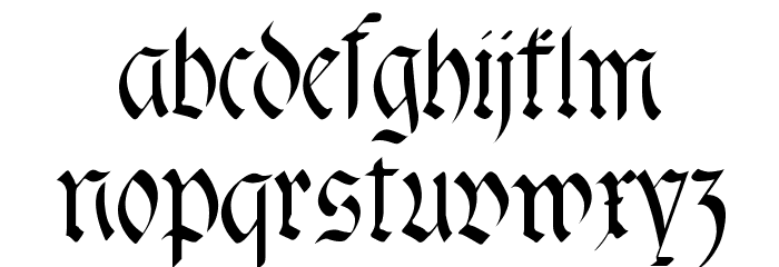 fracta Font LOWERCASE