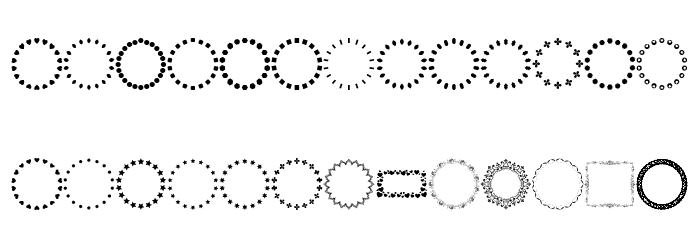 frames Font LOWERCASE