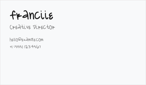 franciie Business Card