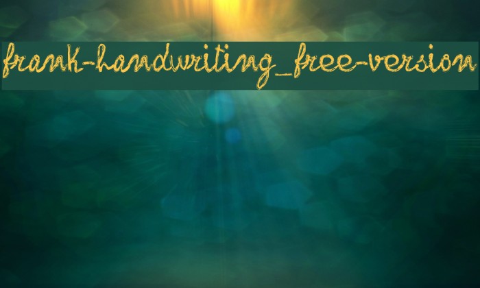 frank-handwriting_free-version Font examples