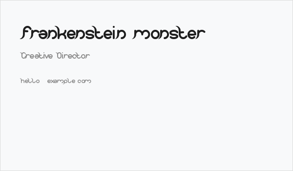 frankenstein monster Business Card