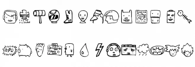 freaky Font LOWERCASE