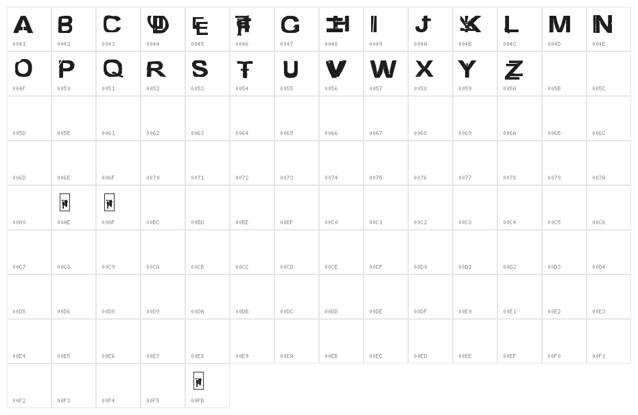 freestyler ancient f6[modified] Character Map