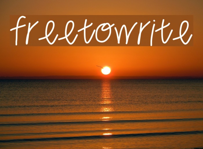 freetowrite Font examples