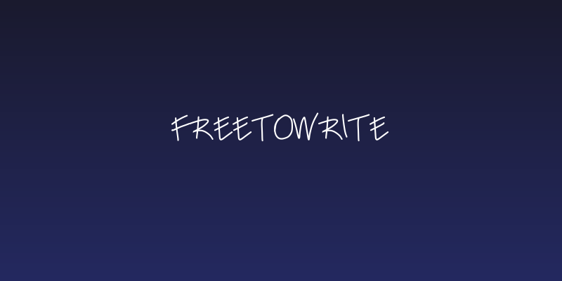 freetowrite Social Header