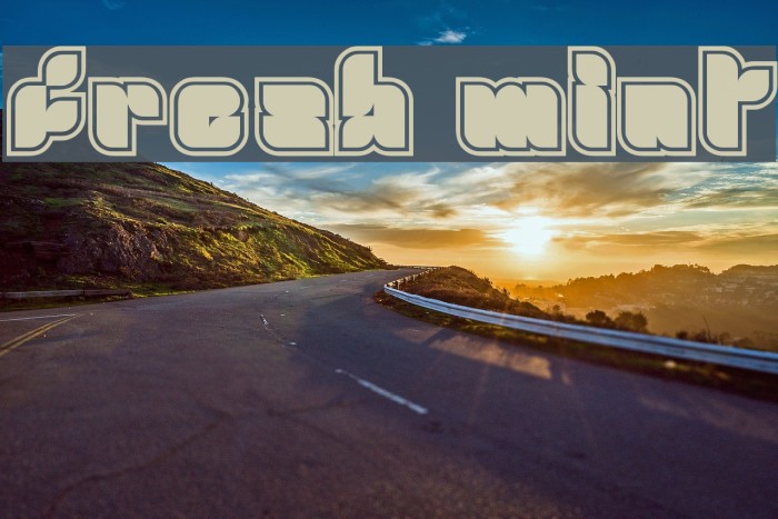 fresh mint Font examples