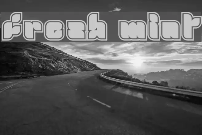 fresh mint Font examples