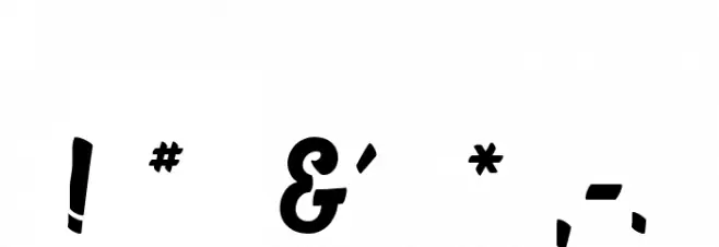 friday night Font OTHER CHARS