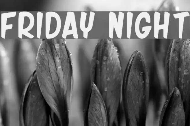 friday night Font examples