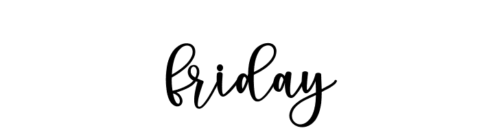 friday  Frei Schriftart Herunterladen